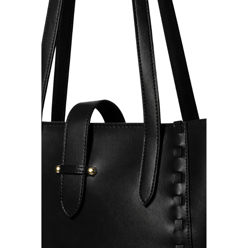 Textured Black Shoulder Bags