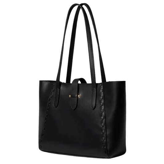 Textured Black Shoulder Bags
